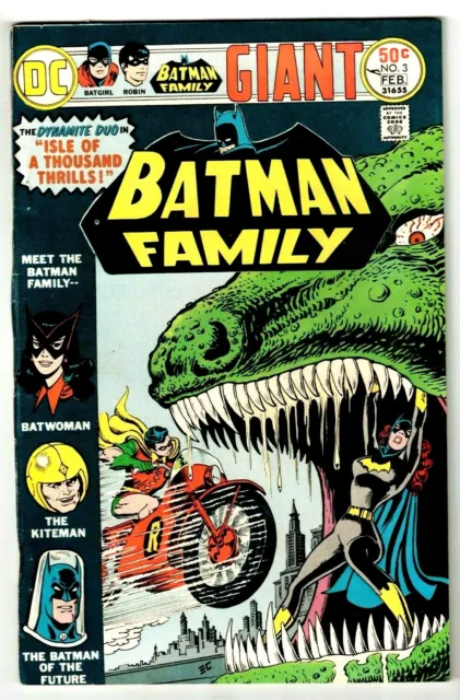 BATMAN FAMILY #3 (FN/VF) BATWOMAN! BATGIRL! ROBIN! Giant 68 Pages! 1976 DC