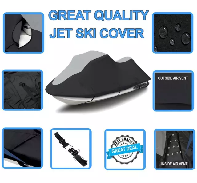 SUPER PWC 600D JET SKI Cover SeaDoo Bombardier GTS 1990-2001 JetSki Watercraft