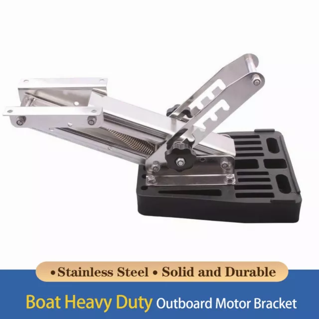 Stainless Steel Outboard Motor Bracket Kicker Trolling Motor Bracket 20HP 80lbs
