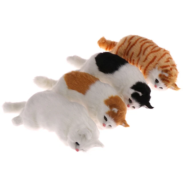 Cute Plush Fake Cat Art Ornaments Figurine Home Desk TV Hanging Toys Home De~m' 4