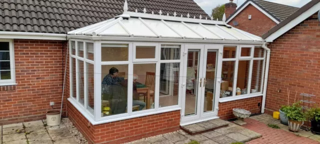 White UPVC Double Glazed Conservatory - Used In Excellent Condition