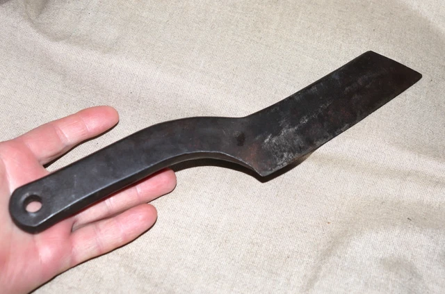 Primitive 19th Century Antique Meat Cleaver Hand Forged Hog Splitter 2