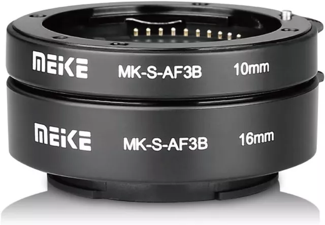 MEIKE MK-S-AF3B Plastic Auto Focus Macro Extension Tube Adapter Ring 10mm 16mm f