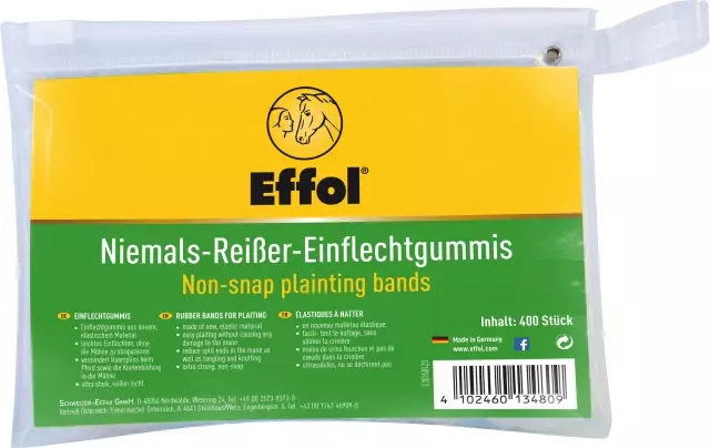 Effol Niemals-Reißer Einflechtgummis, farblos, 400Stk