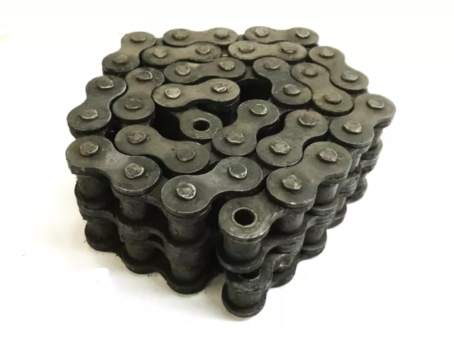 Unbranded Double Strand 1 inch Pitch Roller Chain, 39 inches, 80-2 USED