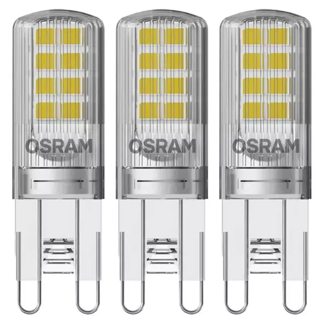 3 x Osram LED Leuchtmittel Stiftsockellampe 2,6W = 30W G9 320lm warmweiß 2700K