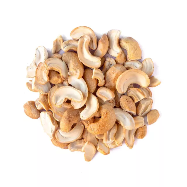 Dry Roasted Cashew Halves and Pieces with Himalayan Salt – Vegan Snack