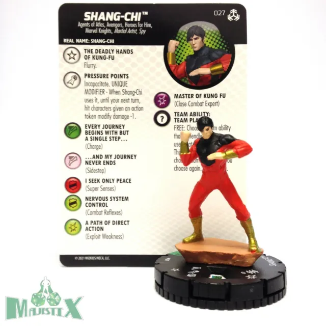 Heroclix Avengers War of the Realms set Shang-Chi #027 Uncommon figure w/card!
