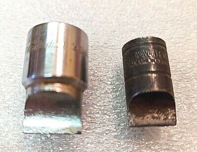 Vintage DRAG LINK Slotted Socket, Walden and New Britain, Made In USA - 2 pc Lot