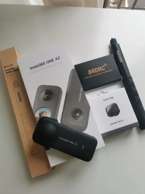 INSTA360 ONE X2 W/official Selfie Stick Lens Cap And 128gb Sd Card £250.00  - PicClick UK