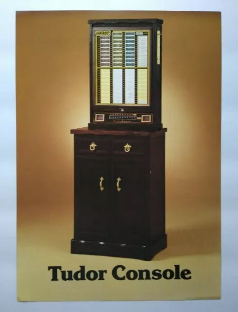 Sound Leisure Tudor Console Jukebox FLYER Original Phonograph Music Promo Art