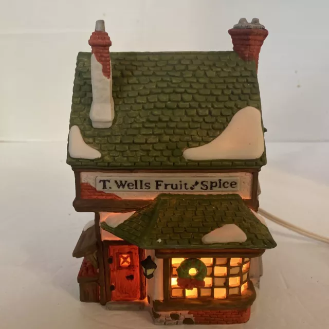 Dept. 56 Dickens Village “T. Wells Fruit And Spice Shop” 5924-2       (1988)