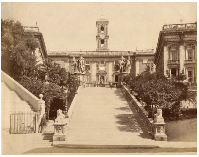 Tirage Photographique Albuminé Vintage - Sienne, Italie, Circa 1880, Format 20x25 Cm