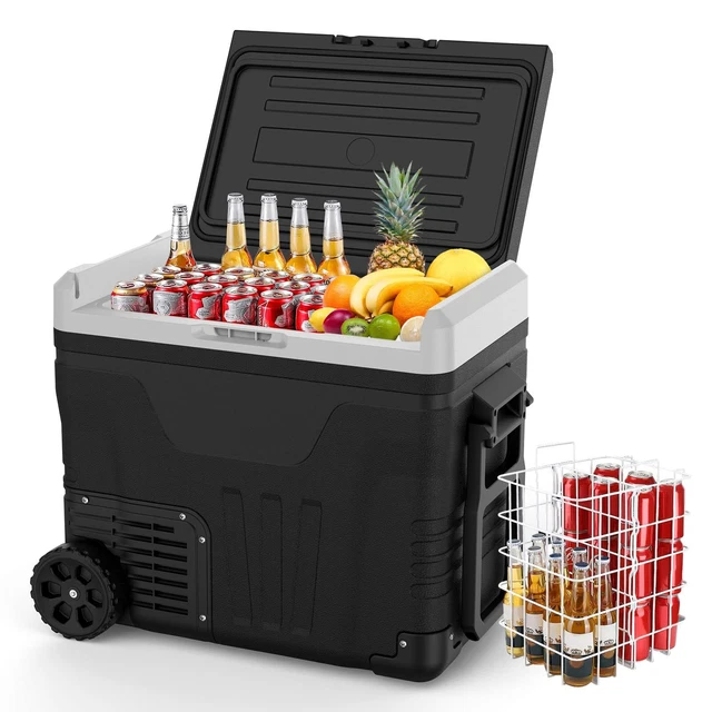 12V Refrigerator 50L RV Car Refrigerator Portable Freezer 12/24V DC 100-240V AC