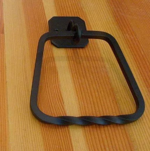 Towel Ring Black Wrought Iron DAKOTA 64022