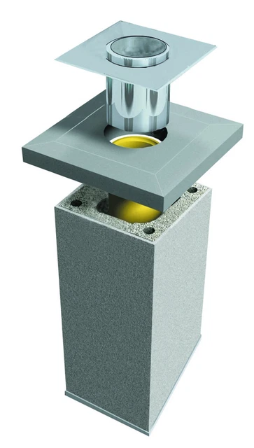 NIKO GERMANY Keramik Schornstein 4,5m 180mm - Isolierter Kamin Bausatz Mit Lüftung