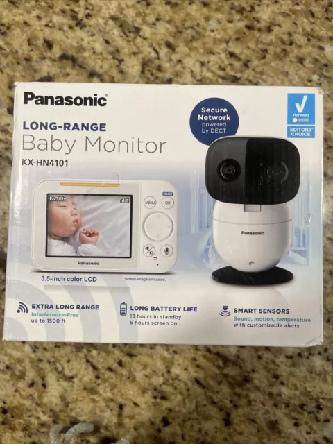 Panasonic Baby Monitor with Camera and Audio, 3.5” Color Video, Extra Long Range