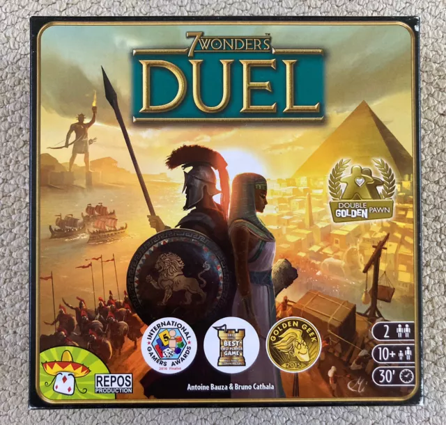 7 Wonders Duel + Pantheon Expansion +Folded Space Insert English Ed VGC 2p 10+