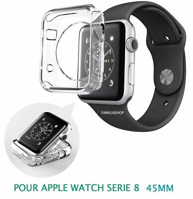 Coque protection transparent souple silicone gel apple watch série 8 45MM