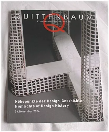 Auktionskatalog Höhepunkte Designgeschichte Quittenbaum 49. Auktion Nov 2004 NEU