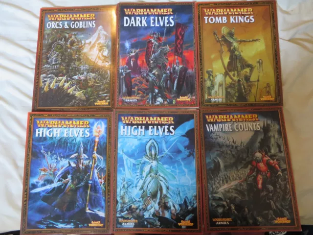 Warhammer U pick choose books army codex Orcs Skaven Empire Wood High Elves Ogre 2