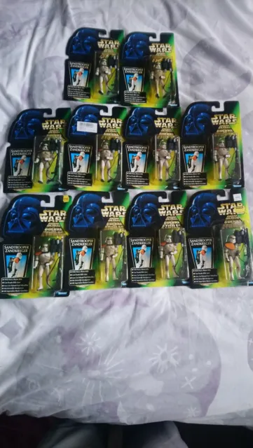 Star wars the power of the force tri logo sandtrooper figure bundle