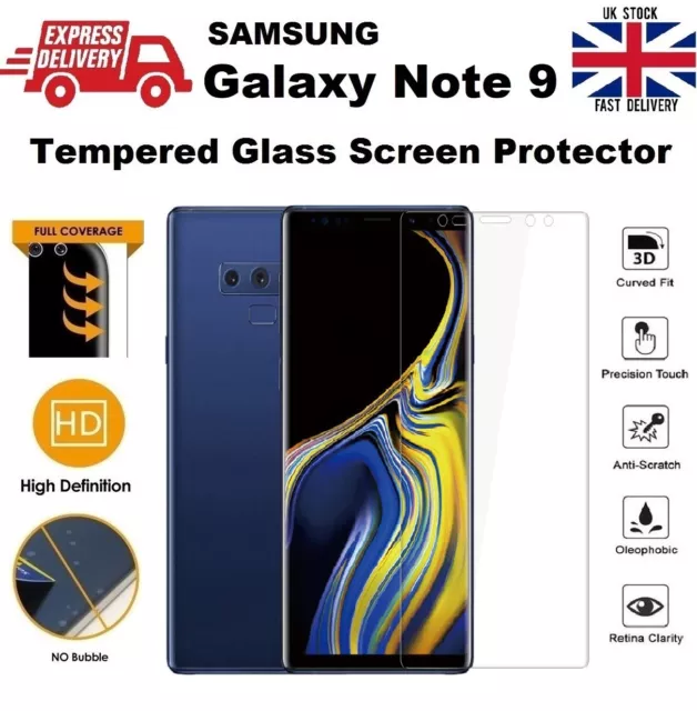 Full 3D Curved Tempered Glass Film Screen Saver 9H For Samsung Galaxy Note 9