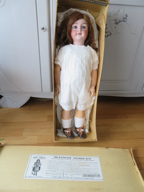 Tête De Poupée Jumeau Unis France 301 - Ancienne 63 Cm - Porcelaine Bisque