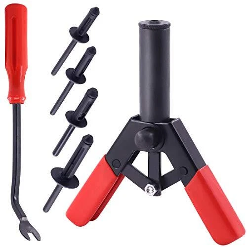 42Pcs Plastic Rivet Gun Set Fastener Removal Tool and Universal Pop Rivet Door