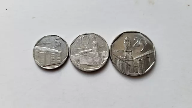 Neu Spanien 5+10+25 Centavos (St-N) 1994 (RAR Rückseiten nicht Seitenverkehrt)