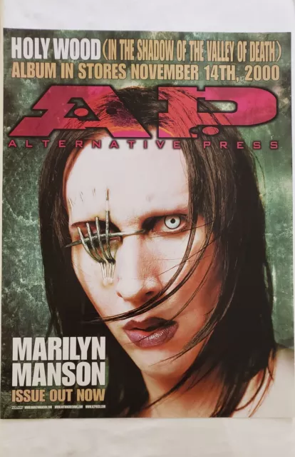 Marilyn Manson Holy Wood A.P. Magazine Original 2000 18x24 Record Promo Poster