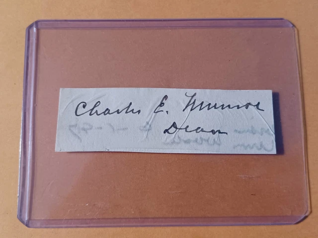 Charles Edward Munroe (d. 1938) Signed Cut - George Washington Univ. Professor