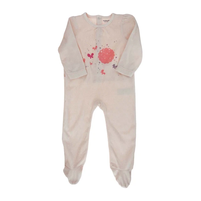 vertbaudet pyjama velours  fille 2 ans