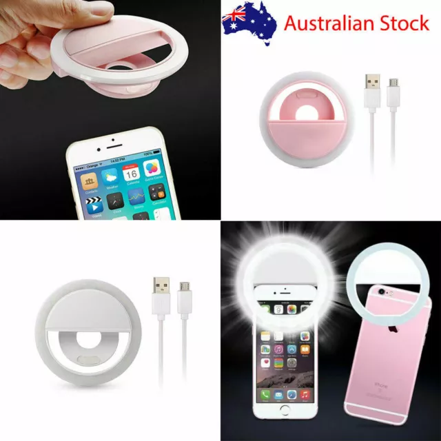 Clip on Ring Light Selfie Light Portable LED Light Rechargeable TikTok iPhone