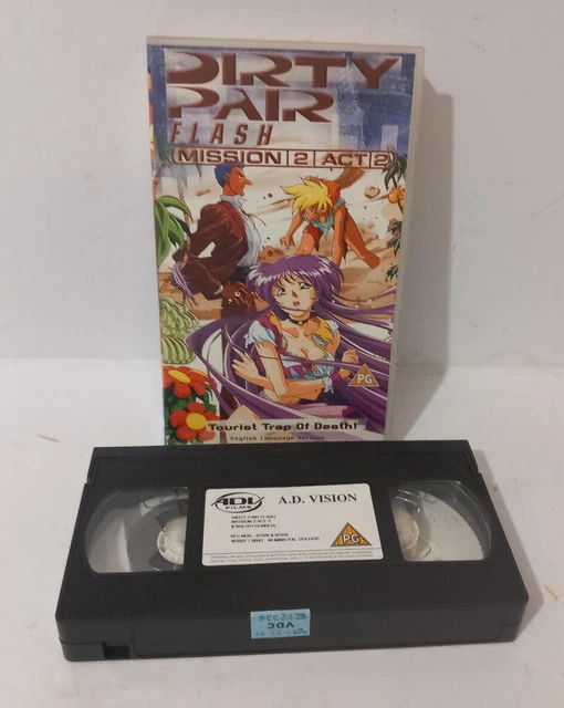 * DIRTY PAIR flash mission2 act 2 VHS manga anime video cassette 60
