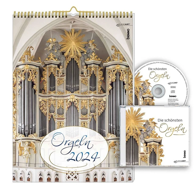 ORGELKALENDER 2024 M. CD Orgeln 2024 OVP 30 x 42 cm Wandkalender EUR