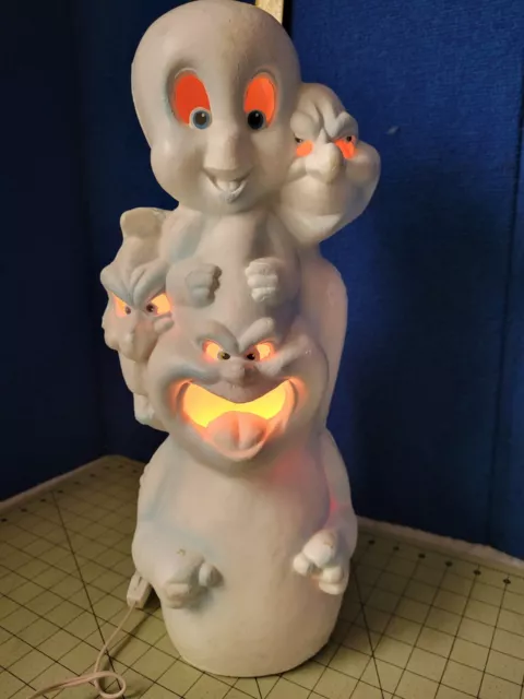 VTG 1995 Trendmasters Foam Casper The Ghost Blow Mold Light Up Ghost Uncles