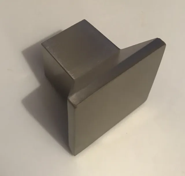 2 x bouton de porte d'armoire en aluminium brosse carrée