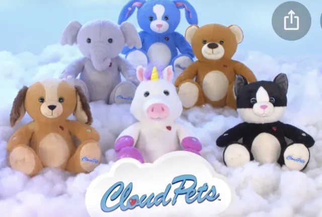 Cloud Pets As Seen On Tv (Unicorn,Puppy,Cat,Teddy Bear) Super Cute Cuddle Fun!!
