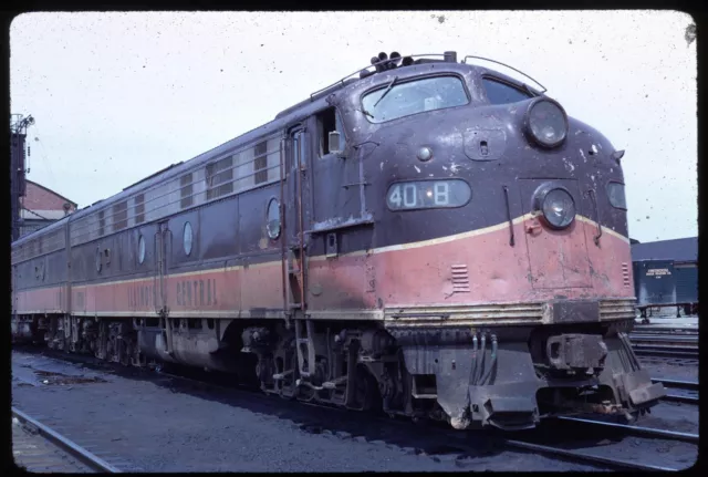 Original Rail Slide - IC Illinois Central 4038 (?) Chicago IL 5-5-1974