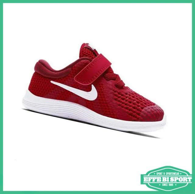 Scarpa Nike Revolution 4 tdv scarpe junior sneakers tempo libero velcro lacci