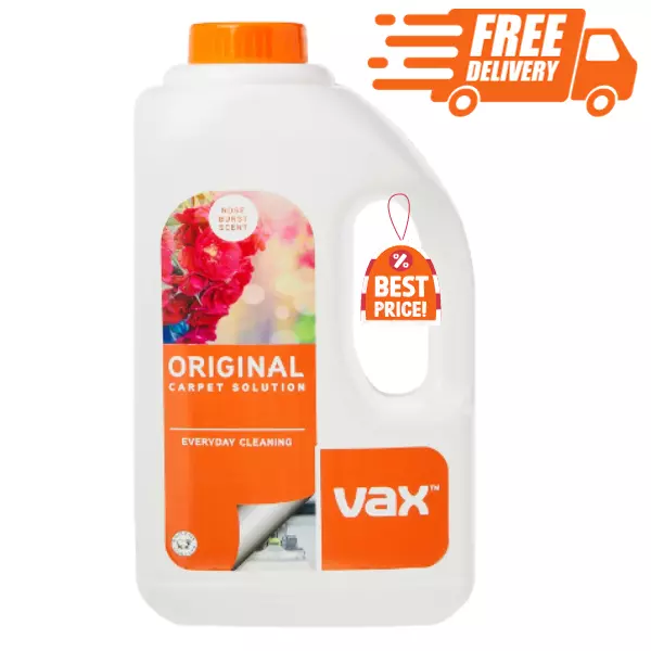 Vax Original Carpet Cleaner Solution Shampoo Rose Burst Scent Cleaning 1.5L NEW