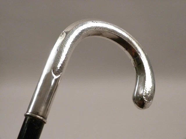 ra5/8  alter Gehstock  Griff aus 800er SILBER