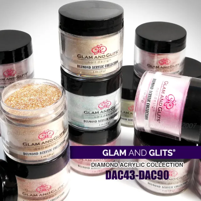 Glam and Glits Nail Design Diamond Acrylic Powder 1oz *Choose any one*43-90 DAC