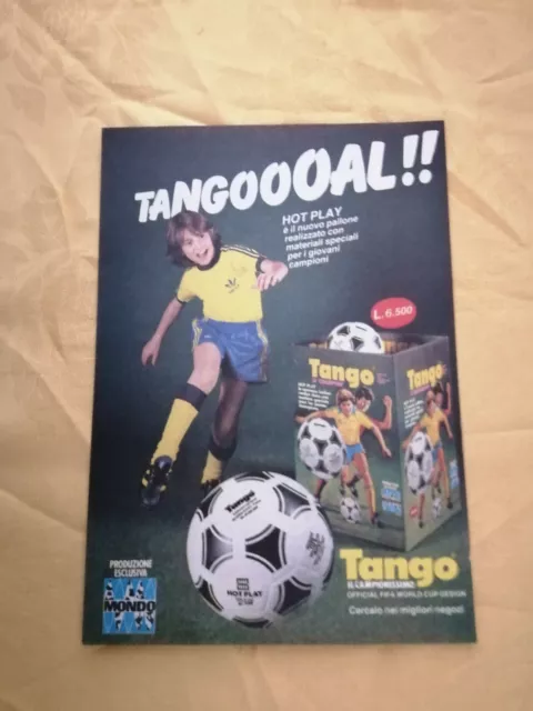 PUBBLICITA' ORIGINALE ADVERTISING PALLONI MONDO "TANGO" del 1982
