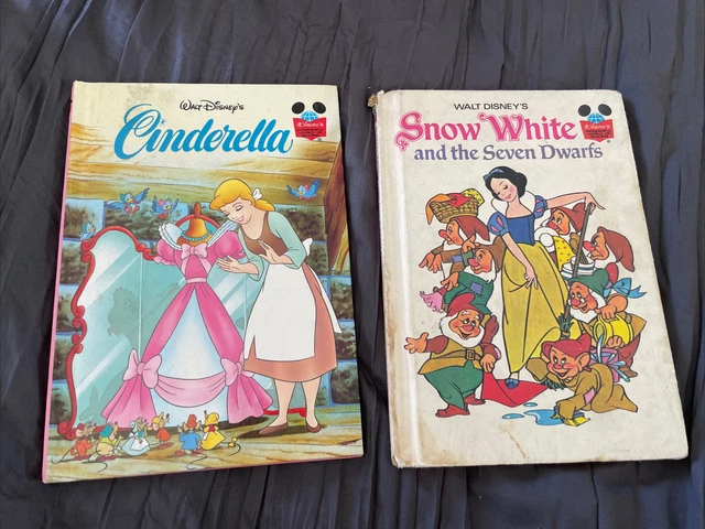 Walt Disney’s Hardcover Vintage Books. Cinderella 1995 & Snow White 1973.