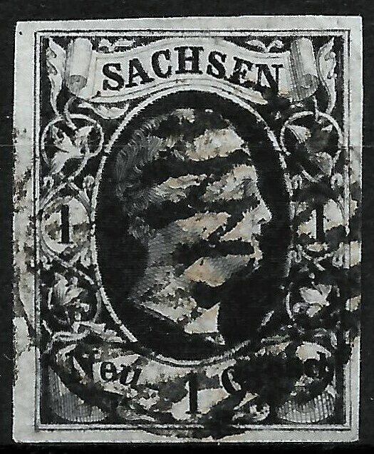 SACHSEN 1851; MiNr. 4IIa ; 1 Neugroschen; BPP geprüft; einwandfrei!