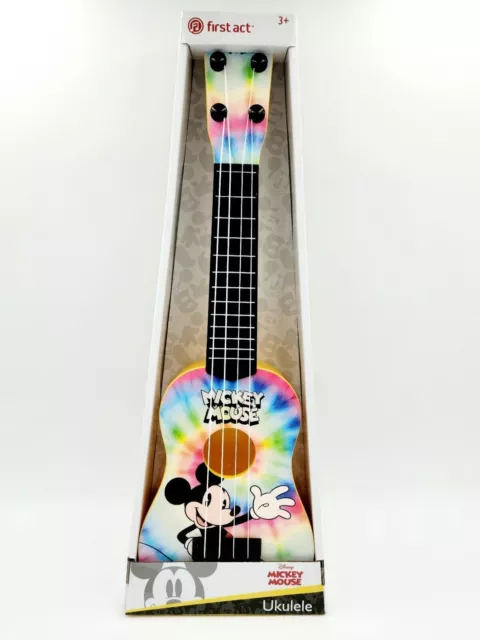 Disney Mickey Mouse Ukulele First Act guitar 4 string tunable  kids New 2023