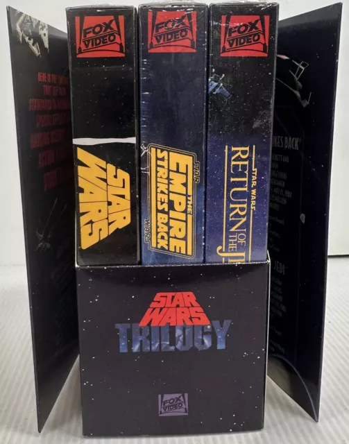 Fox 1992 Star Wars Trilogy 3-Tape VHS BOX Set Factory Sealed NEW
