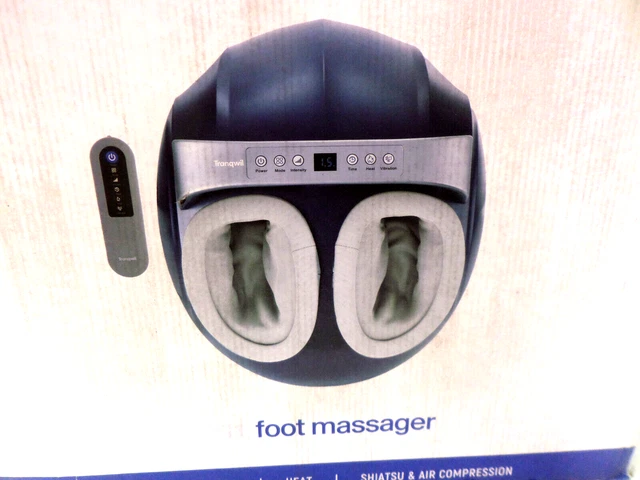 Máquina masajeadora de pies Tranqwil con masaje de tejido profundo calor, vibración